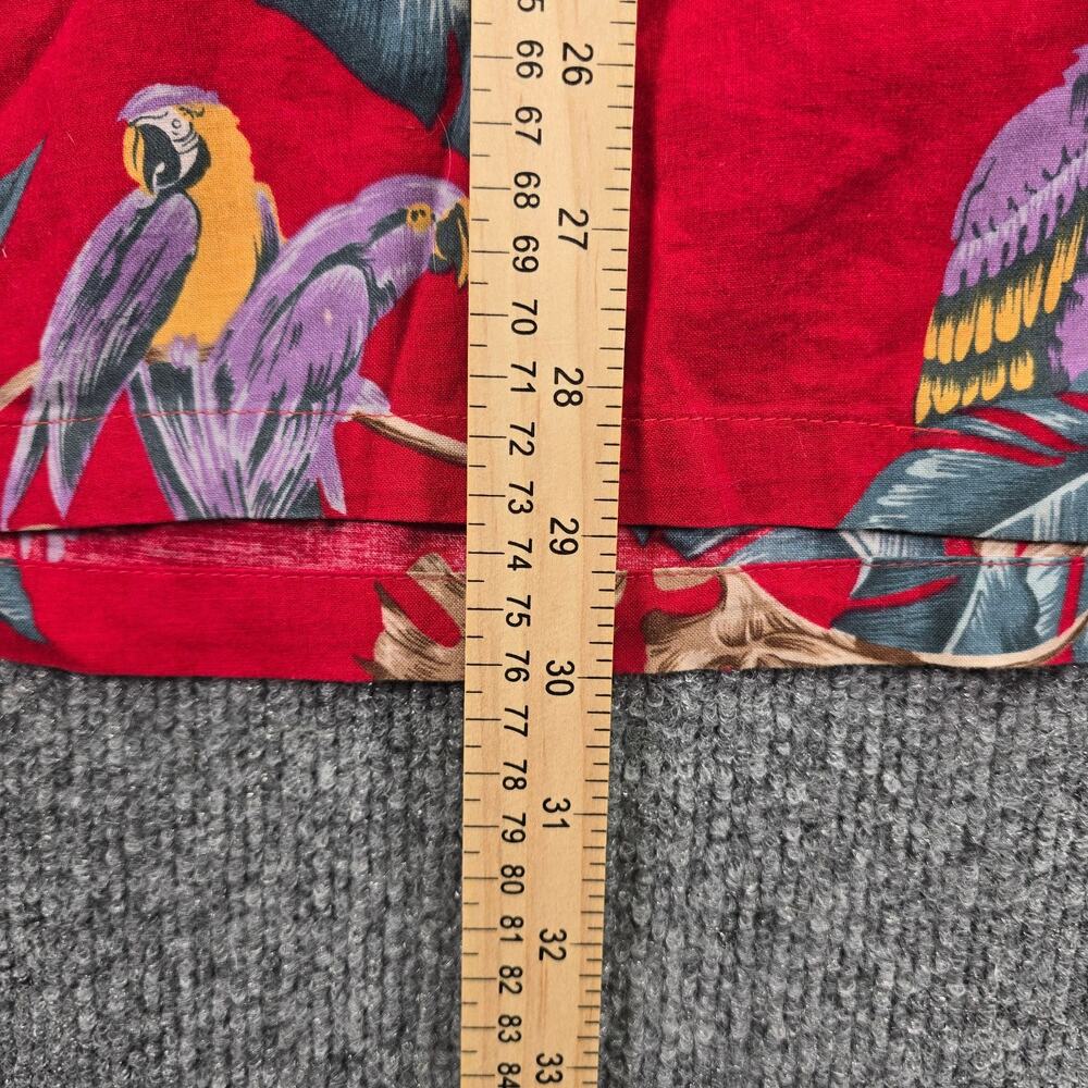 Vintage Paradise Found Hawaiian Shirt Mens XL Red Parrot Jungle Bird Magnum PI - Picture 4 of 5